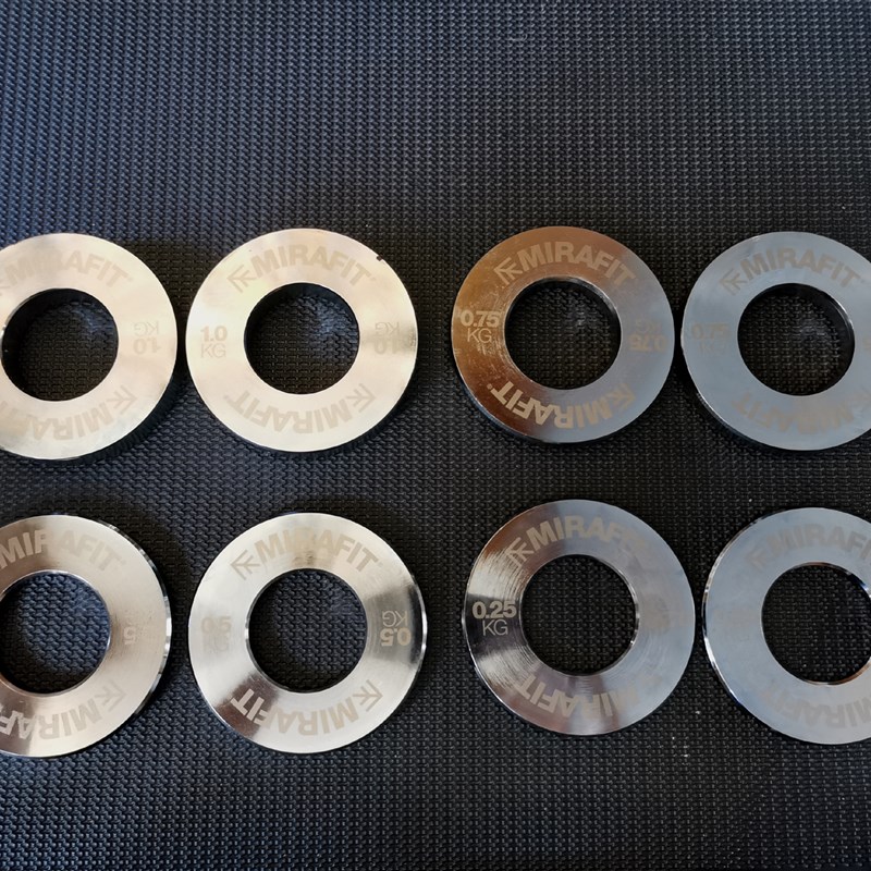 HATLEX奥片小配重片大孔 杠铃片调节镀锌 1 0.75 0.5 Y0.25KG