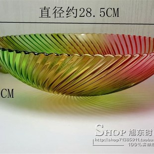 果斗盘干果茶盘壶水杯托盘 包邮 透明玻璃果盘家居水果盘时尚