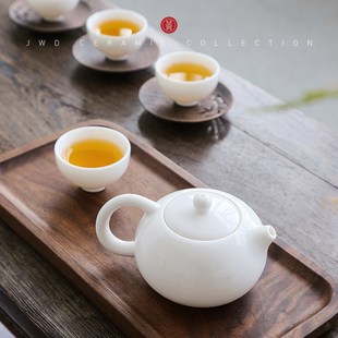 德化羊脂玉白瓷茶壶西施壶家用泡茶器带过滤单壶水壶陶瓷功夫茶具