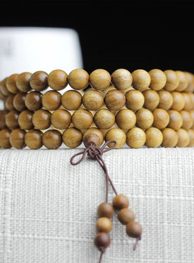 小叶桢楠金丝楠木手串0.8男女款文玩老料108颗念珠手链厂家批发