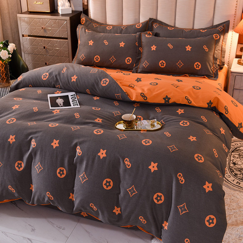 高端加厚全棉磨毛四件套100%纯棉床单被套简约床上用品三件套,床上用品,床品套件/四件套/多件套,淘宝优惠券,粉丝福利购,淘宝优惠卷