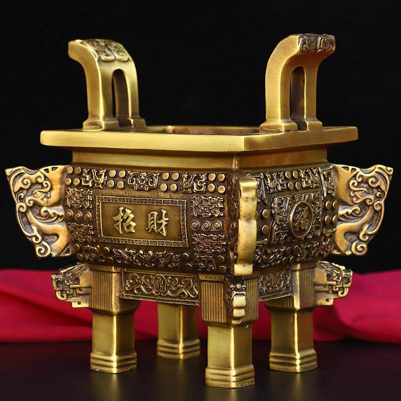 铜鼎摆件铜香炉聚财鼎家居摆件铜诚信商务开业礼品招财鼎香炉,家居饰品,桌面摆件,淘宝优惠券,粉丝福利购,淘宝优惠卷