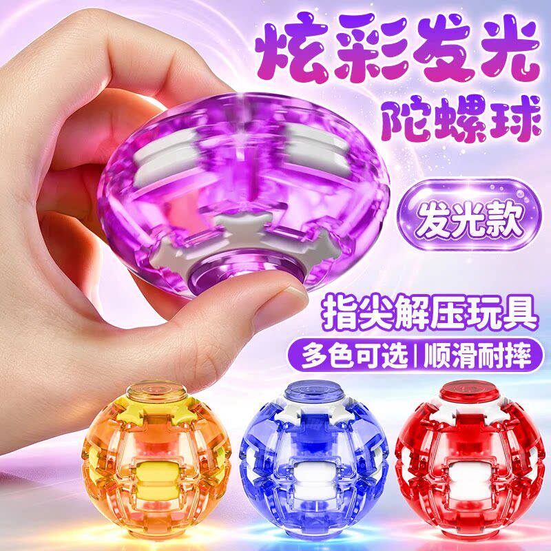 网红炫彩发光按压旋转减压指尖陀