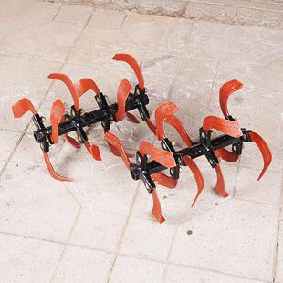 微耕机配件大全 施肥播种器翻转犁开沟耘锄旋耕刀水田刀除草轮铁