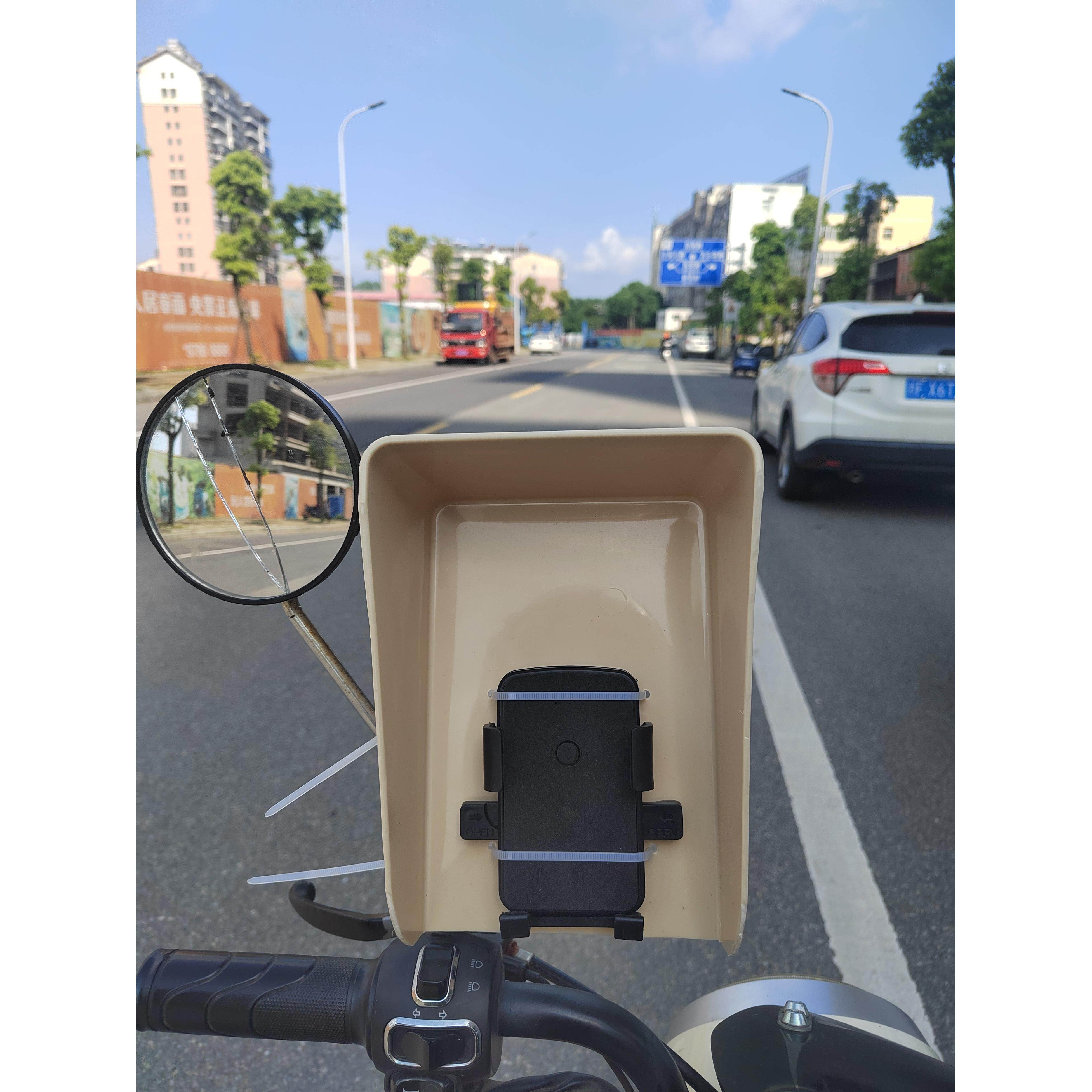 手机支架防雨罩外卖骑行摩托车电动车装备防雨防风防强光原创专利