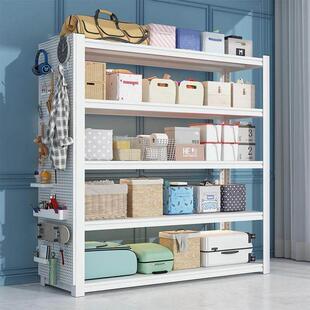 钢制置物架落地多层厨房收纳架仓储货架加厚储物架家用书架铁架子