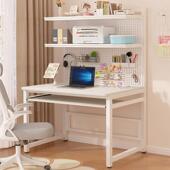 书桌书架一体洞洞板简易电脑桌卧室家用女生学生学习桌子小型办公