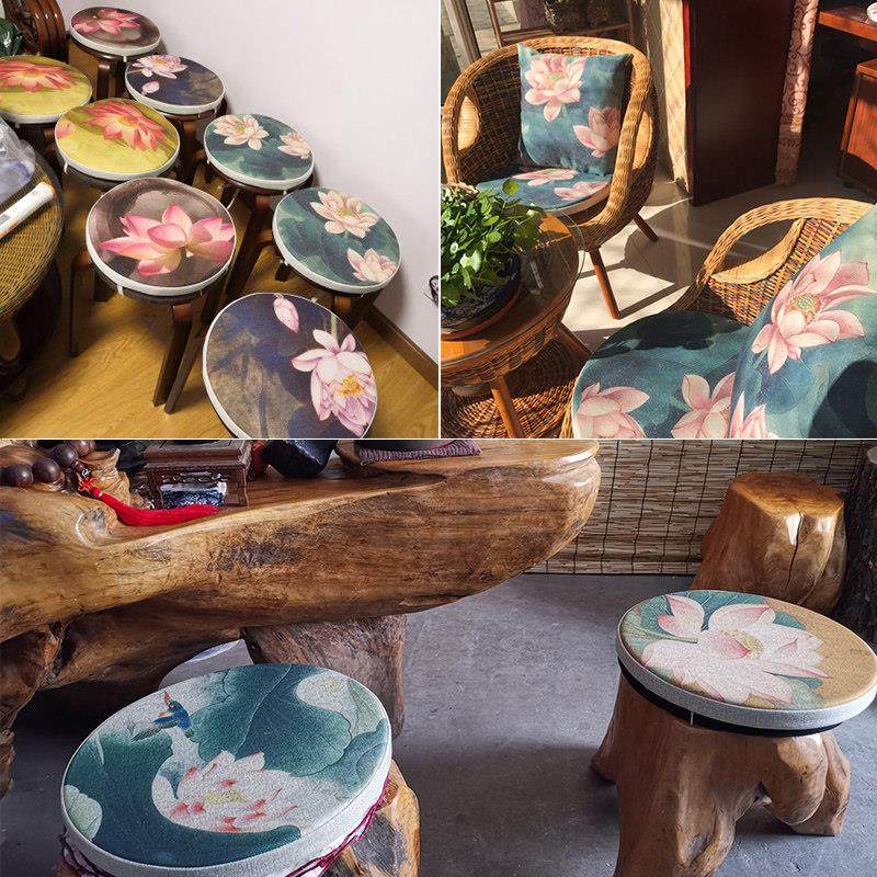 圆形坐垫椅垫餐椅亚麻夏季中式防屁股痛加厚蒲团地上久坐定做屁垫,居家布艺,椅垫,淘宝优惠券,粉丝福利购,淘宝优惠卷