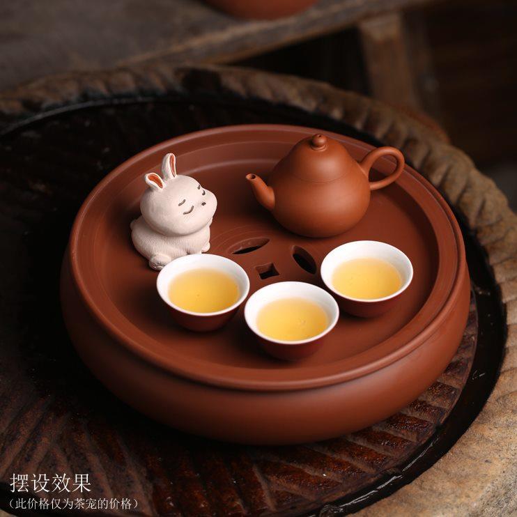 宜兴紫砂白泥瑜伽小兔子茶宠茶具生肖卡通茶玩小摆设摆件配件小号
