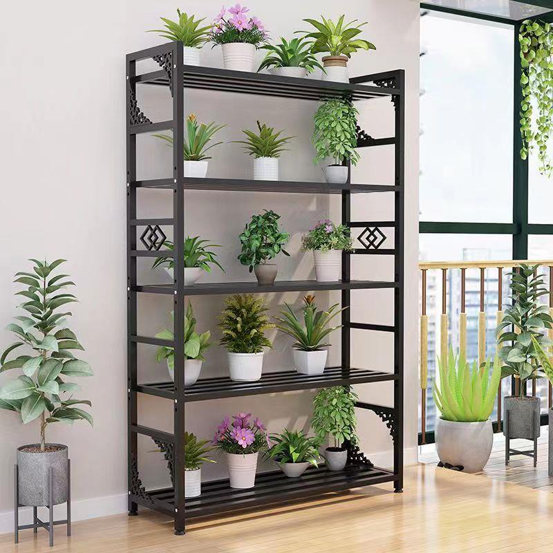 户外花架防水铁艺阳台多肉置物架多层落地式客厅家用花盆架可移动