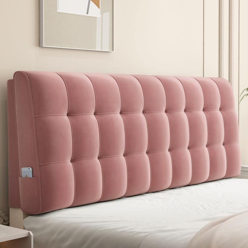 床垫榻榻米无床头板软袋床枕实木床大靠垫床枕靠垫