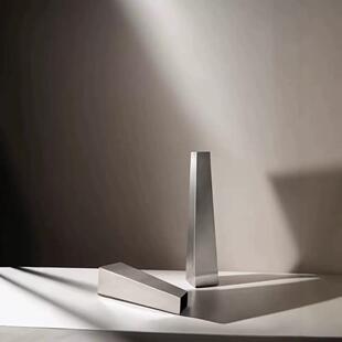 不锈钢花瓶摆件客厅插花装饰品高级感轻奢现代简约创意花器