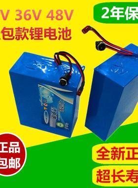 电动车锂电池24v36V48V锂电池20AH挂包款15AH电动锂车电池48V12AH