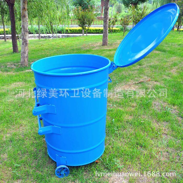 环卫垃圾桶240升360升圆形垃圾桶挂车小区公园垃圾箱厂家