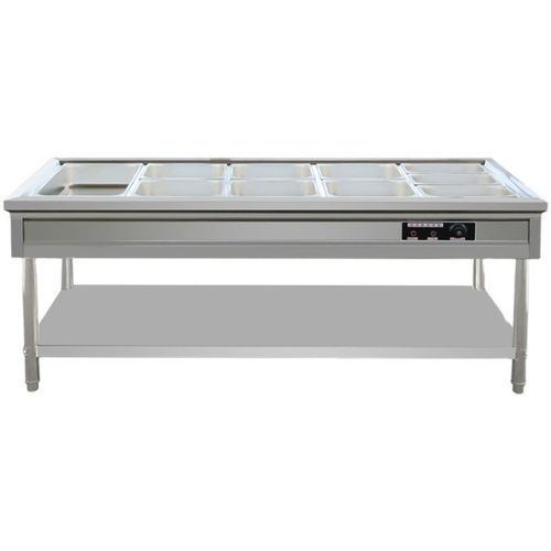 不锈钢保温售饭台蒸菜台s商用快餐车电热汤池食堂餐厅快餐保温台