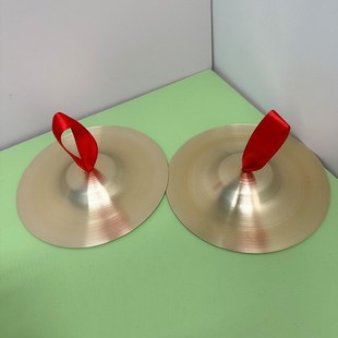 现货铜镲铜锣儿童打击乐器抓周手锣F幼儿园音乐课教具奥尔夫铜镲