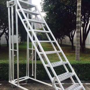 修带轮移动爬梯 铝合金脚手架厂家定制80宽升降加厚工程建筑室内装