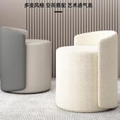 小靠背椅厂家化妆凳布艺休闲凳沙发凳矮圆凳女生卧室化妆凳子