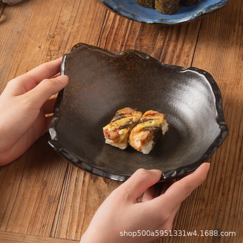 餐厅酒店奇型不规则釉下彩喷绘窑变凉菜热Q菜陶瓷碗盘厂家,餐饮具,盘,淘宝优惠券,粉丝福利购,淘宝优惠卷