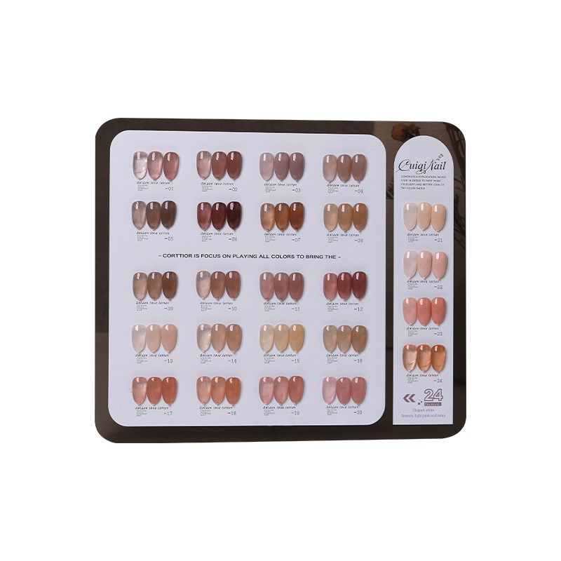 新款美甲色板展示板亚克力色卡y展示架36色三色双色打版色卡本相