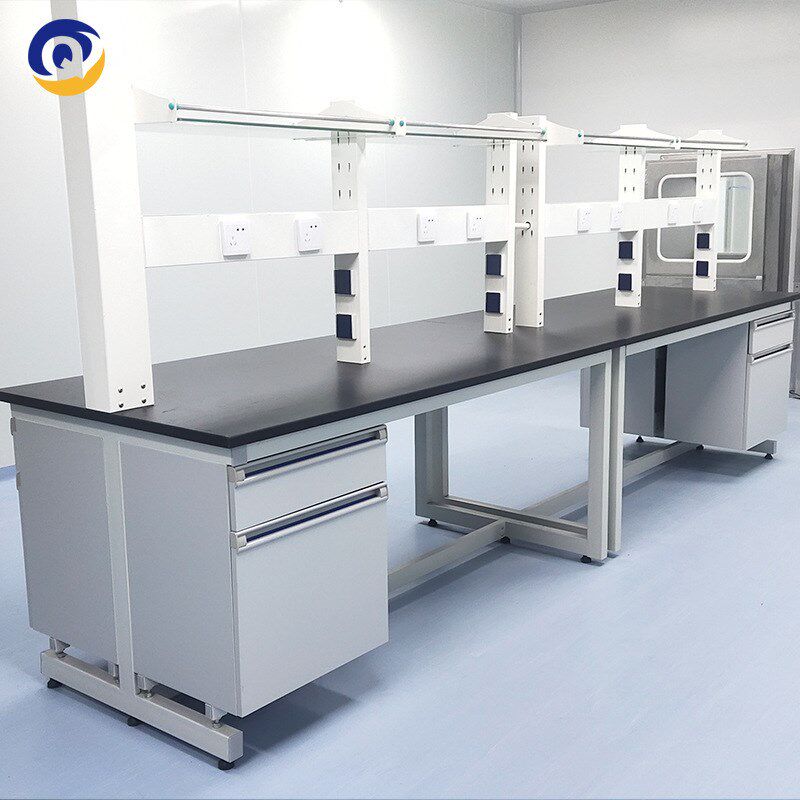 现货实验室钢木实验台工作台理化板Epp中央边台全钢试验桌操作台