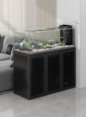 溪流缸闽江原生造景南美缸简约现代三湖慈鲷背包底滤生态鱼缸