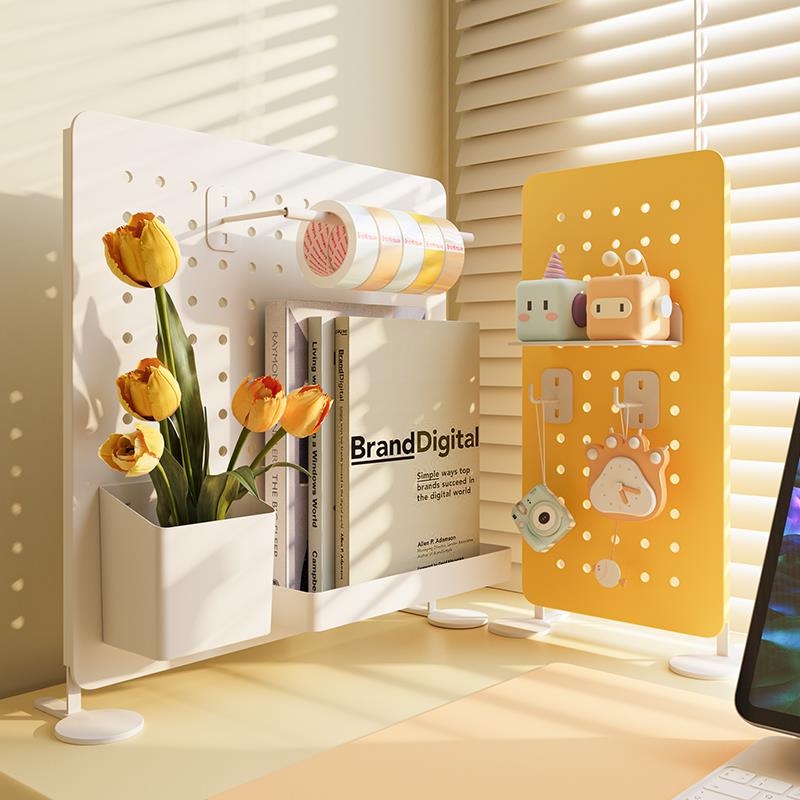 垂直孔板书桌存储架桌面存储空间利用神器书桌存储书架组织者