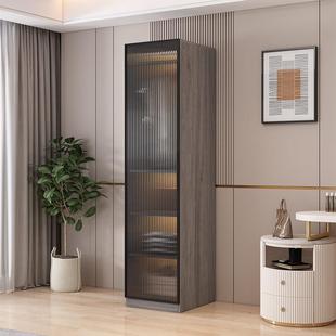 现代实木简约玻璃门衣柜轻奢衣帽间卧室单双门柜北欧家用衣橱定制