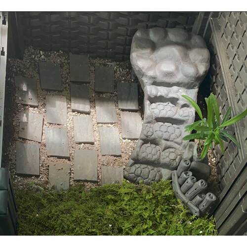 乌龟黄缘龟躲避屋水龟晒台爬坡晒背台爬宠别墅手工陶瓷造景装饰