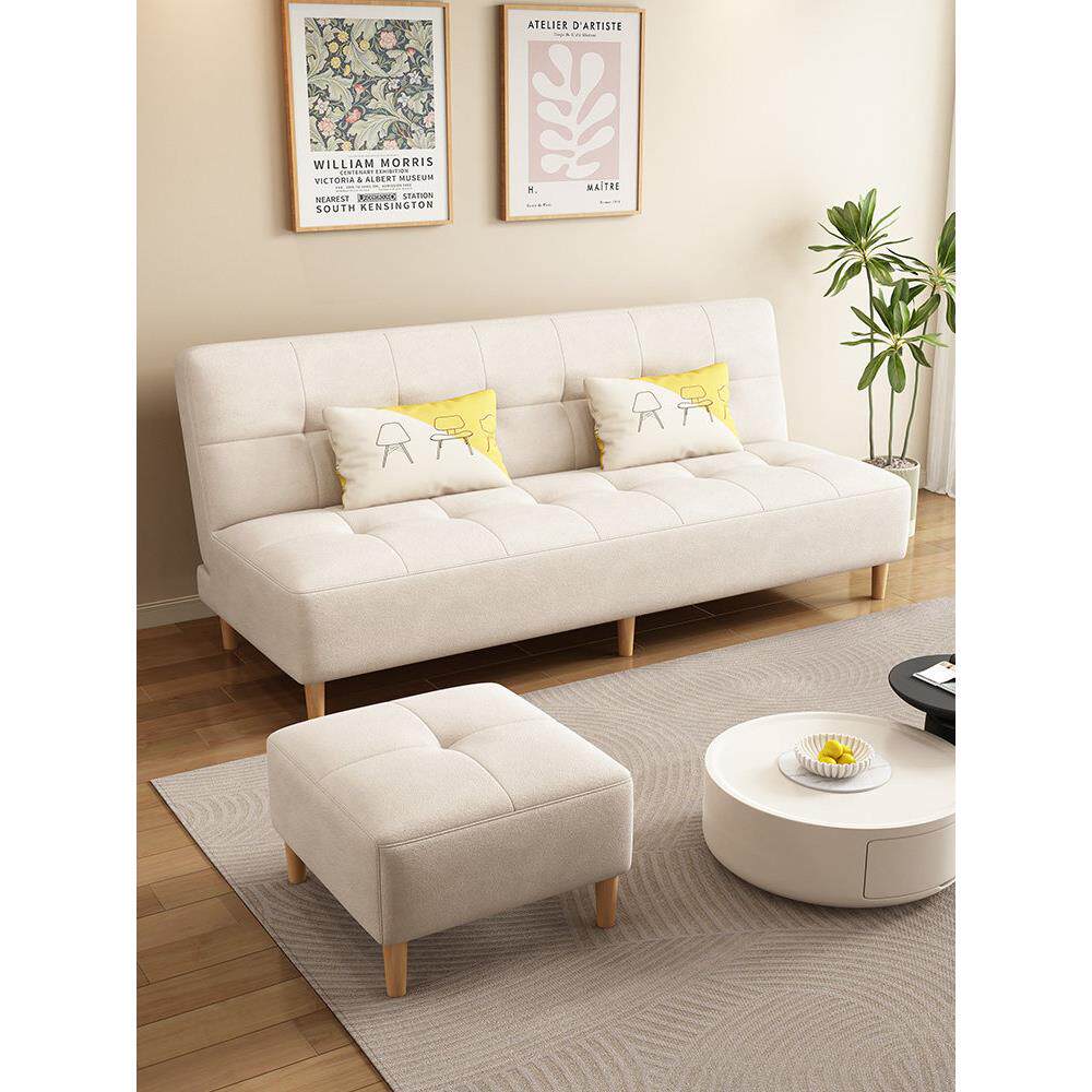 布艺沙发小户型客厅猫抓皮2025年新款公寓简约现代折叠沙发床两用