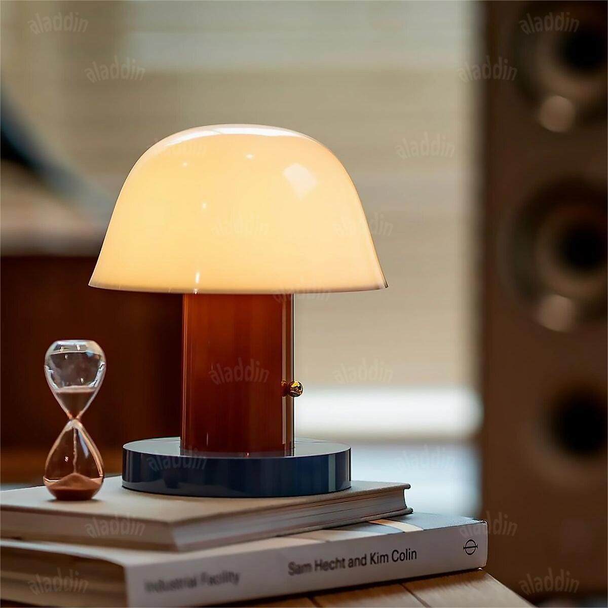 丹麦setago蘑菇充电小台灯可携式触摸调光北欧覆古风装饰氛围床头