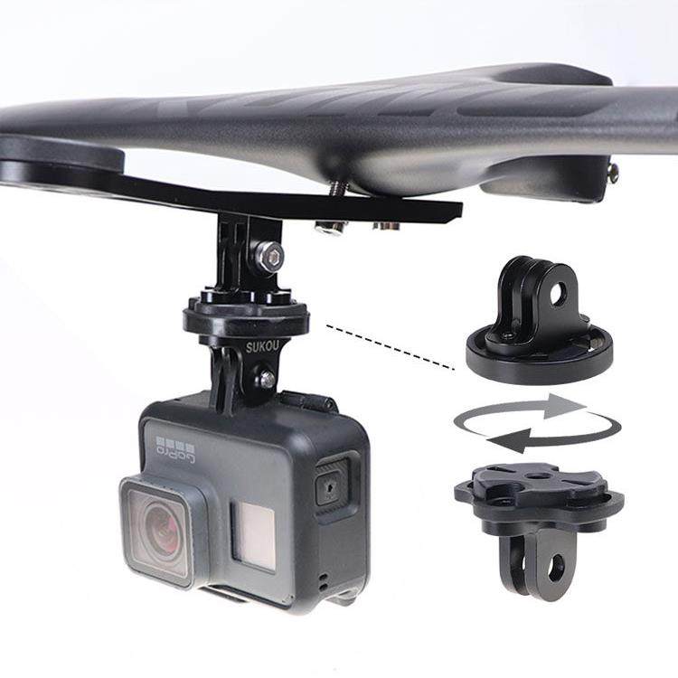 自行车码表架 下挂旋转快锁拆相机座GOPRO车灯座方便充电安装配件