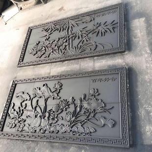 仿古砖雕庭院青砖雕刻砖雕浮雕中式照壁影壁古建四合院雕刻装饰