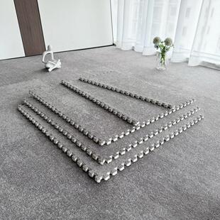 大块短绒拼接地垫地毯卧室房间客厅大面积全铺地板块铺垫60*60cm