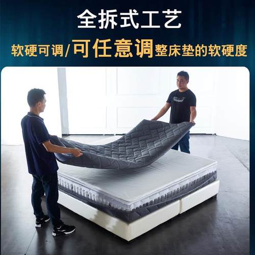 酷布独立袋装弹簧床垫可全拆式代棕棉3d席梦思大双人床垫软硬可调