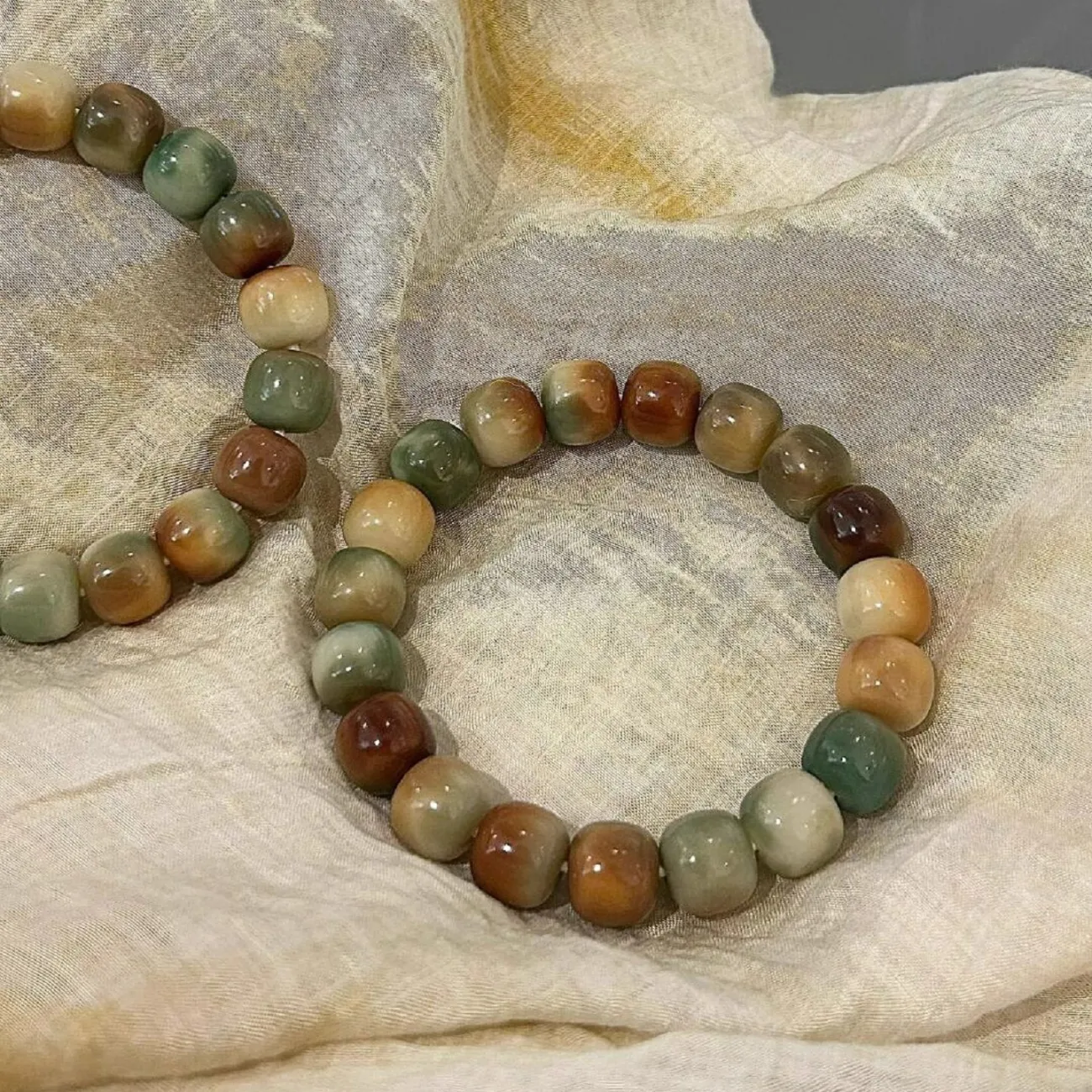 敦煌炭烧花皮菩提手串绕指柔盘玩