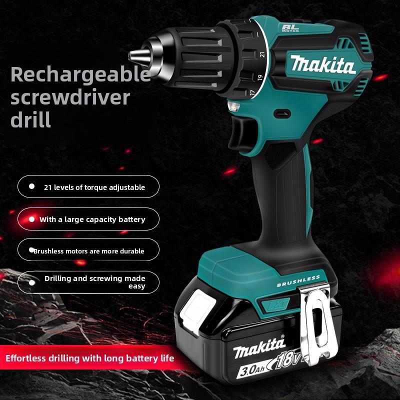 德国进口牧田锂电钻DDF485电起子电钻DF333家用18v电钻多功能大扭