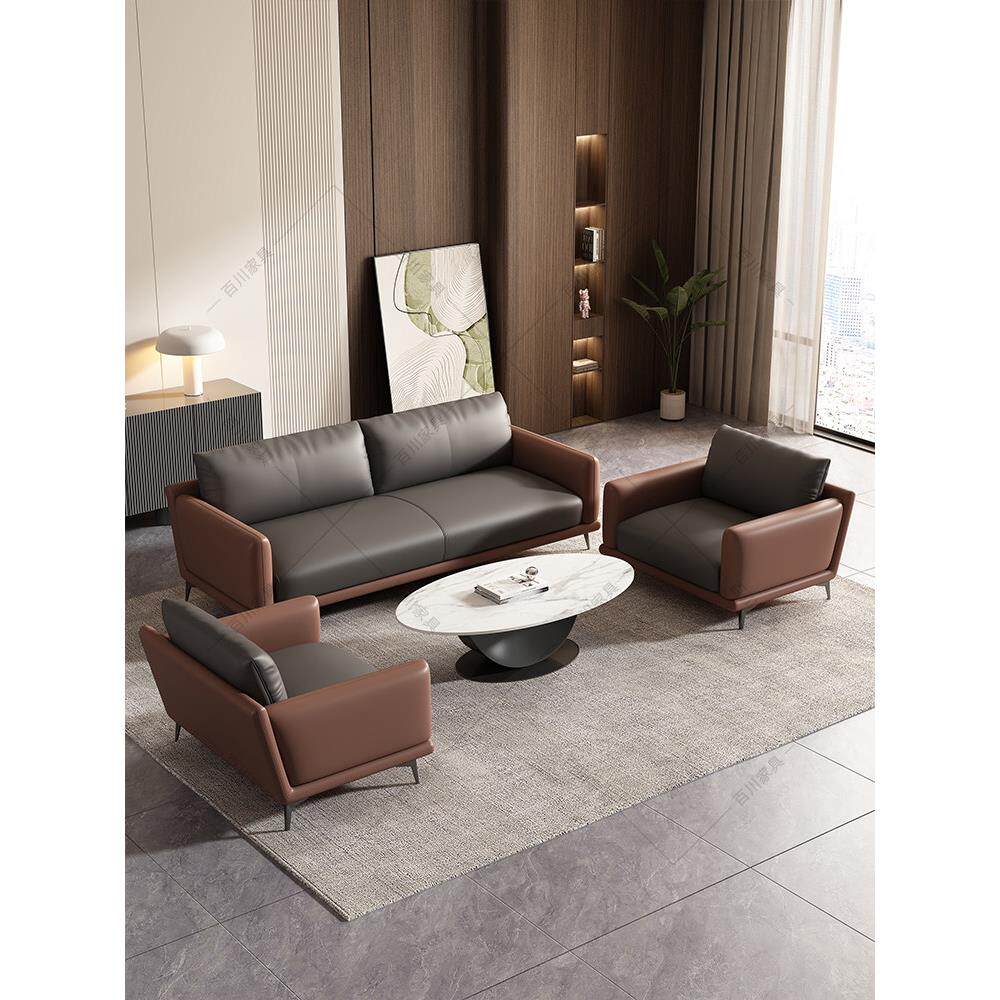 休闲接待办公沙发意大利无障碍豪华休息区沙发咖啡桌3个三个座位