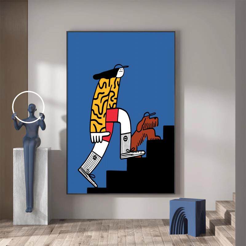 创意趣味客厅装饰画现代抽象挂画小众沙发背景墙画波普风艺术壁画