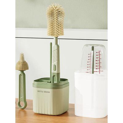 石溪瓶适用于直柄硅胶刷多功能便携式奶嘴刷婴儿奶瓶清洁清洁刷套