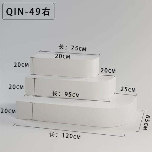 女装店现代极简橱窗装饰S形服装店道具烤漆桌子异形中岛柜流水台