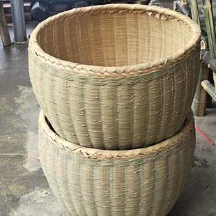 大竹筐特大号手工竹编大号箩筐竹编织品淘米箩篼粮食竹筐收纳篓喜