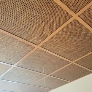 镂空装修吊顶竹席竹编隔断屏风墙面装饰手工竹席子六角八边孔眼