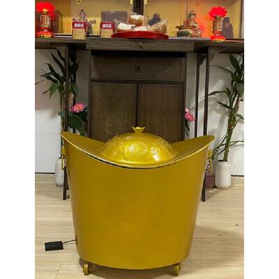 室内不锈钢烧钱纸桶无烟烧金桶家用香炉锭炉宝盆锡纸烧火桶