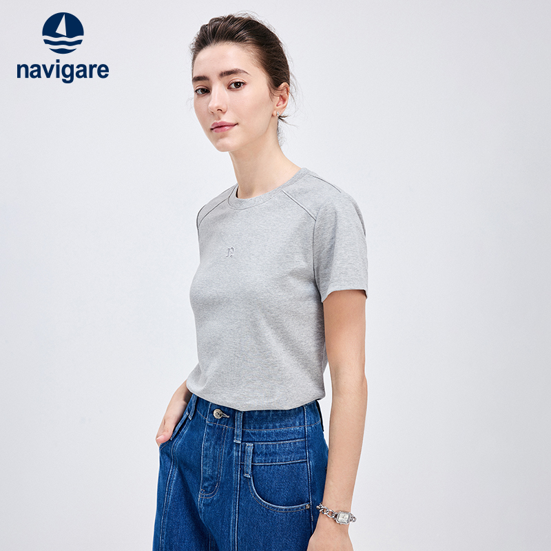 Navigare短袖老钱风纯棉T恤