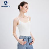 紧身内搭女吊带衫 Navigare意大利小帆船弹力针织背心女26夏季 新品