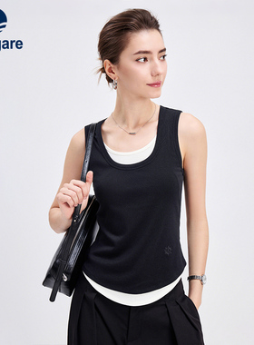 Navigare意大利小帆船修身设计感吊带女26夏季新品外穿通勤背心