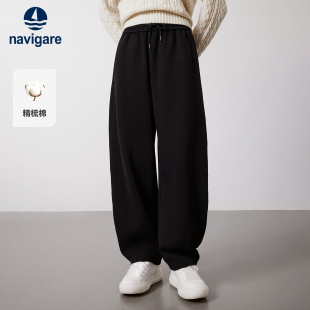 百搭抽绳长裤 时髦香蕉裤 女秋季 Navigare意大利小帆船宽松休闲裤