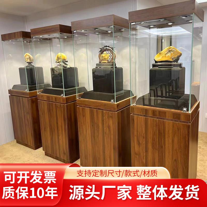 木质珠宝玉器文物展柜定做博物馆展台陈列柜古董玻璃展示柜产品柜