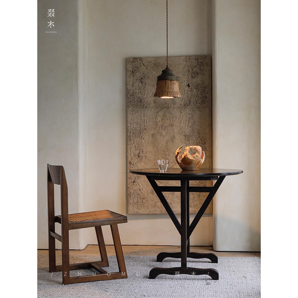 环木/Candigarh椅| Pj椅日式侘侘式中世纪风格家具实木藤靠背餐椅